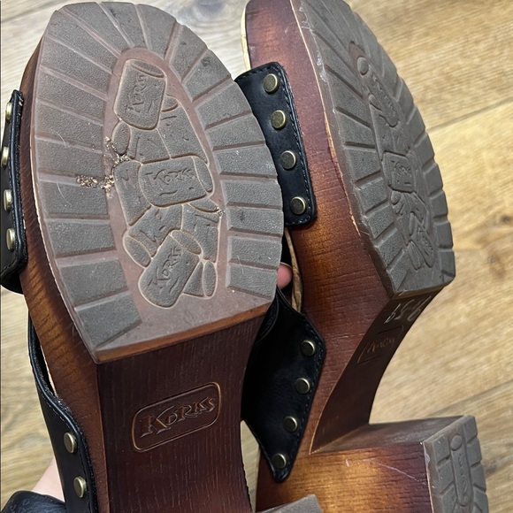 Kork-Ease Lynda Black Platform Sandals Size 10M - Picture 9 of 10